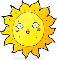 doodle character cartoon sun vector