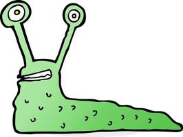 doodle character cartoon slug vector