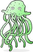 doodle character cartoon octopus vector