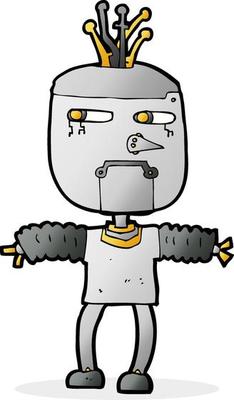 doodle character cartoon robot