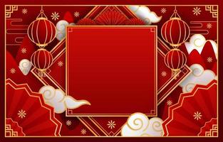 Chinese New Year Deep Red Background vector