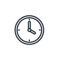 Clock icon isolated on a white background. Clock symbol, time for web and mobile apps. vector