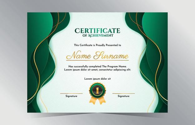 Certificate Background Green Vector Art, Icons, and Graphics for Free