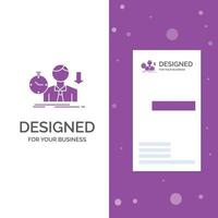 Business Logo for failure. fail. sad. depression. time. Vertical Purple Business .Visiting Card template. Creative background vector illustration