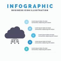 cloud. computing. data. hosting. network Infographics Template for Website and Presentation. GLyph Gray icon with Blue infographic style vector illustration.