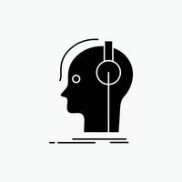 composer. headphones. musician. producer. sound Glyph Icon. Vector isolated illustration