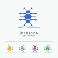 Distribution. grid. infrastructure. network. smart 5 Color Glyph Web Icon Template isolated on white. Vector illustration