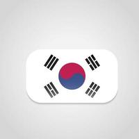 South Korea Flag Design Vector