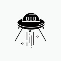 space ship. space. ship. rocket. alien Glyph Icon. Vector isolated illustration