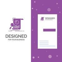 Business Logo for Analysis. analytics. business. financial. research. Vertical Purple Business .Visiting Card template. Creative background vector illustration