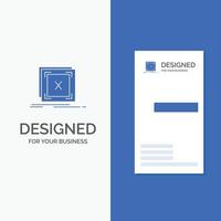 Business Logo for error. application. message. problem. server. Vertical Blue Business .Visiting Card template. vector