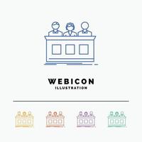 competition. contest. expert. judge. jury 5 Color Line Web Icon Template isolated on white. Vector illustration