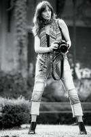 Beautiful woman photographer photo