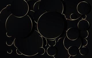Abstract Gold Circle on black background technology vector
