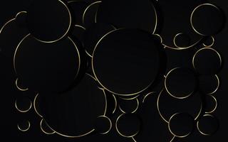 Abstract Gold Circle on black background technology vector