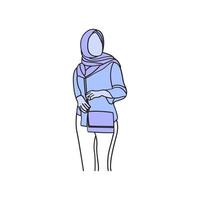 Woman pose line art style vector