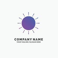 sun. weather. sunset. sunrise. summer Purple Business Logo Template. Place for Tagline. vector