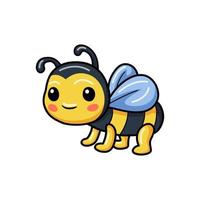 Cute little bee cartoon posing vector