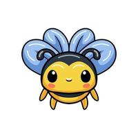 Cute little bee cartoon flying vector