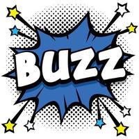 buzz Pop art comic speech bubbles book sound effects vector