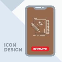 bosquejo. dibujando diseño. dibujar. icono de línea de geometría en el móvil para la página de descarga vector