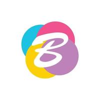 LETTER B MODERN SIMPLE BUSINESS LOGO vector