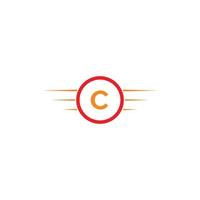 LETTER C SPEED MODERN CREATIVE LOGO vector