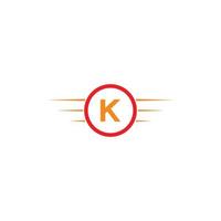 LETTER K SPEED MODERN CREATIVE LOGO vector