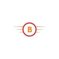 letra b velocidad logotipo creativo moderno vector
