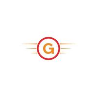 LETTER G SPEED MODERN CREATIVE LOGO vector