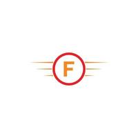 LETTER F SPEED MODERN CREATIVE LOGO vector