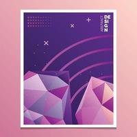 Abstract composition. A4 brochure cover design. Title sheet model. Polygonal space icon. Vector front page font. Ad banner form texture