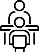 line icon for meeting vector