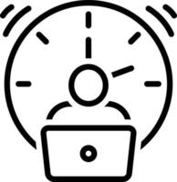 line icon for overtime vector