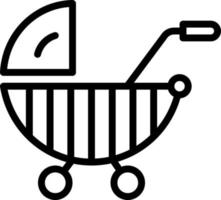 line icon for stroller vector