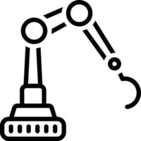 line icon for mechanical arm vector