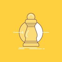 consumo. costo. gastos. más bajo. reducir el icono relleno de línea plana. hermoso botón de logotipo sobre fondo amarillo para ui y ux. sitio web o aplicación móvil vector