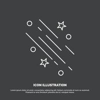 star. shooting star. falling. space. stars Icon. Line vector symbol for UI and UX. website or mobile application