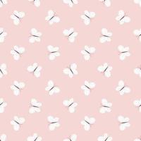 Seamless vector pattern with small butterflies on a light pink background. Seamless pattern for fabrics, wrapping paper, children s textiles