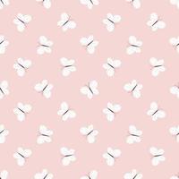 Seamless vector pattern with small butterflies on a light pink background. Seamless pattern for fabrics, wrapping paper, children s textiles