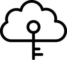 cloud key vector illustration on a background.Premium quality symbols.vector icons for concept and graphic design.