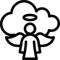 ilustración de vector de ángel de nube en un fondo. símbolos de calidad premium. iconos vectoriales para concepto y diseño gráfico.