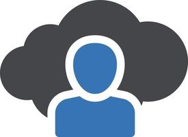 cloud user vector illustration on a background.Premium quality symbols.vector icons for concept and graphic design.