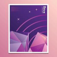 Abstract composition. A4 brochure cover design. Title sheet model. Polygonal space icon. Vector front page font. Ad banner form texture