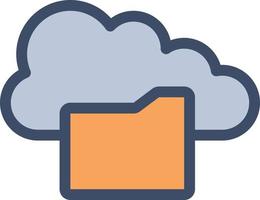 cloud folder vector illustration on a background.Premium quality symbols.vector icons for concept and graphic design.
