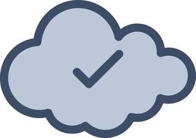 cloud check vector illustration on a background.Premium quality symbols.vector icons for concept and graphic design.