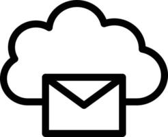 cloud mail vector illustration on a background.Premium quality symbols.vector icons for concept and graphic design.