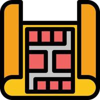 Map Construction Building  Flat Color Icon Vector icon banner Template
