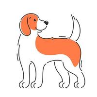 beagle dog. Cartoon vector illustration