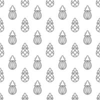 Pineapple seamless pattern background . vector